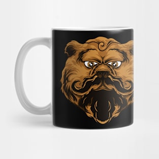 bear brown moustache Mug